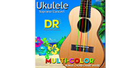 DR UMCSC MULTI-COLOR NYLON Soprano & Concert Ukulele