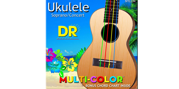 DR/UMCSC MULTI-COLOR NYLON Soprano & Concert Ukulele