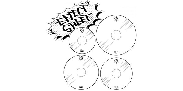 DRUMMERS TOP TEAM / DRUM EFFECT SHEET Tom set (10,12,13,16") 0.2mm