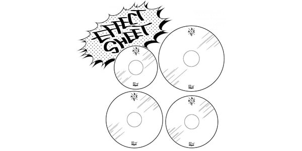 DRUMMERS TOP TEAM / DRUM EFFECT SHEET Tom set (10,12,13,16") 0.3mm