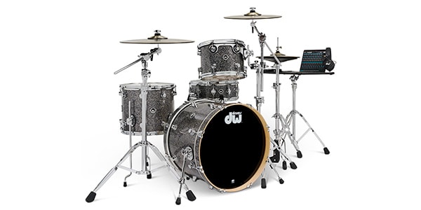 DW/DWe 4PC SHELL PK, BLK GLX, BOX B BASS DRUM