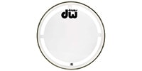 DW / 24 INCH COATED CLEAR BASS DRUM HEAD