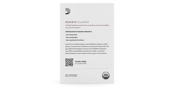 D&#39;Addario Woodwinds / Organic Reserve Bb Clarinet reeds Classic 4.5画像2
