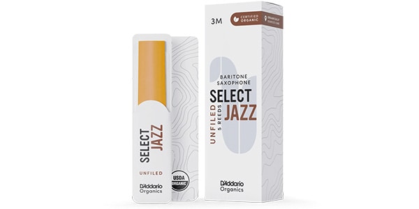 D&#39;Addario Woodwinds / Baritone Sax reeds Organic Select Jazz 3M Unfiled