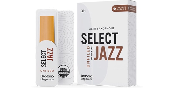 D&#39;Addario Woodwinds / Alto Sax reeds Organic Select Jazz 3H Unfiled