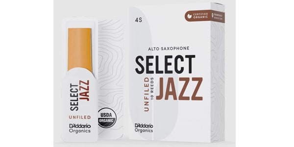 D&#39;Addario Woodwinds / Alto Sax reeds Organic Select Jazz 4S Unfiled