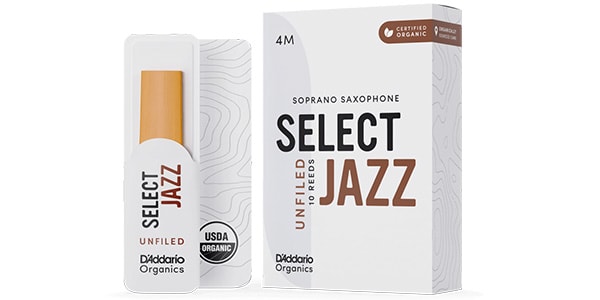 D&#39;Addario Woodwinds / Soprano Sax reeds Organic Select Jazz 4M Unfiled