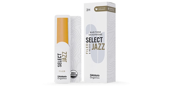 D&#39;Addario Woodwinds / Baritone Sax reeds Organic Select Jazz 2H Unfiled