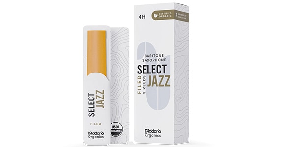 D&#39;Addario Woodwinds / Baritone Sax reeds Organic Select Jazz 4H Unfiled
