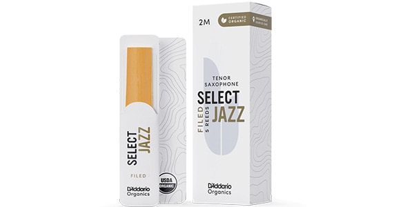 D&#39;Addario Woodwinds / Tenor Sax reeds Organic Select Jazz 2M Unfiled