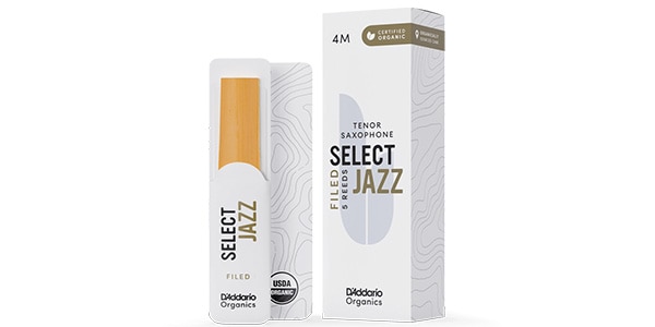 D&#39;Addario Woodwinds / Tenor Sax reeds Organic Select Jazz 4M Unfiled