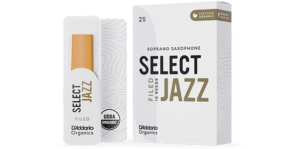 D&#39;Addario Woodwinds / Soprano Sax reeds Organic Select Jazz 2S Unfiled
