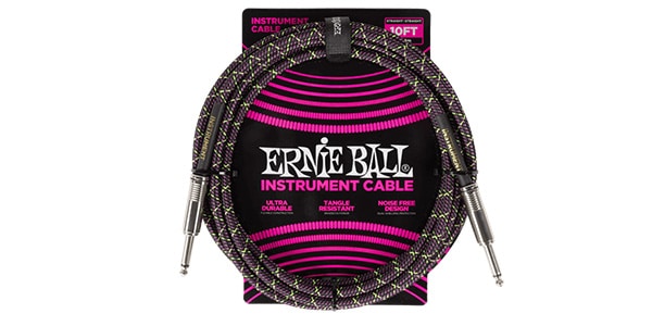 ERNIE BALL / Braided Instrument Cable Straight/Straight 10ft Purple Pytho