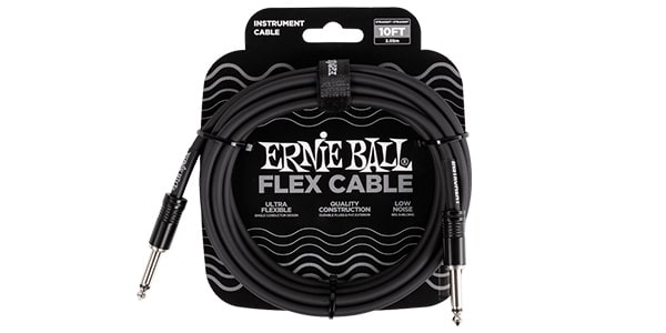 ERNIE BALL ( アーニー・ボール )  / Flex Instrument Cable Straight/Straight 10ft Black