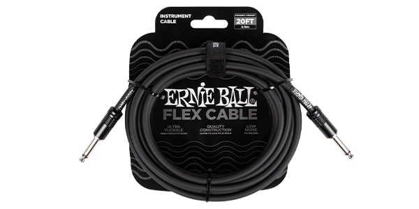 ERNIE BALL ( アーニー・ボール )  / Flex Instrument Cable Straight/Straight 20ft Black