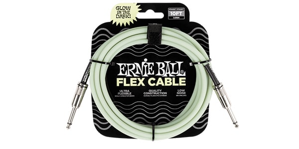 ERNIE BALL FLEX CABLE レビュー：GLOW IN DARK 暗闇で光る高音質ギターケーブルを詳しく解説 / TOP