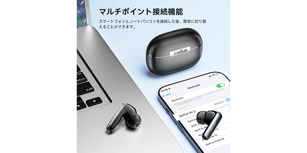 EarFun ( イヤーファン )  / EarFun Air 2 Black 完全ワイヤレスイヤホン画像6