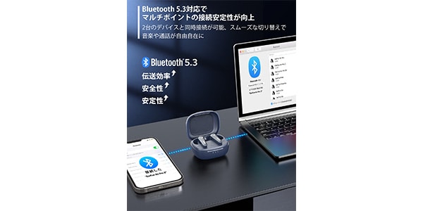 EarFun ( イヤーファン )  / EarFun Air Pro 3 Blue 完全ワイヤレスイヤホン画像5