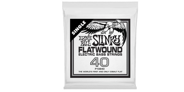 ERNIE BALL / .040 Slinky Flatwound Electric Bass String Single