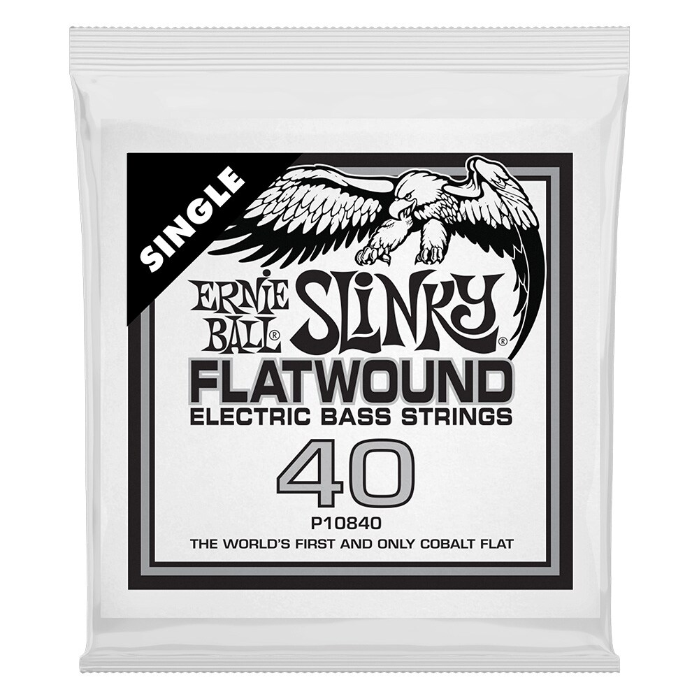 ERNIEBALL/.040 Slinky Flatwound Electric Bass String Single