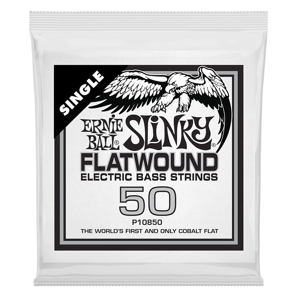 ERNIEBALL/.050 Slinky Flatwound Electric Bass String Single