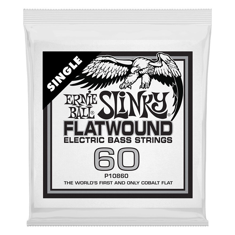 ERNIEBALL/.060 Slinky Flatwound Electric Bass String Single