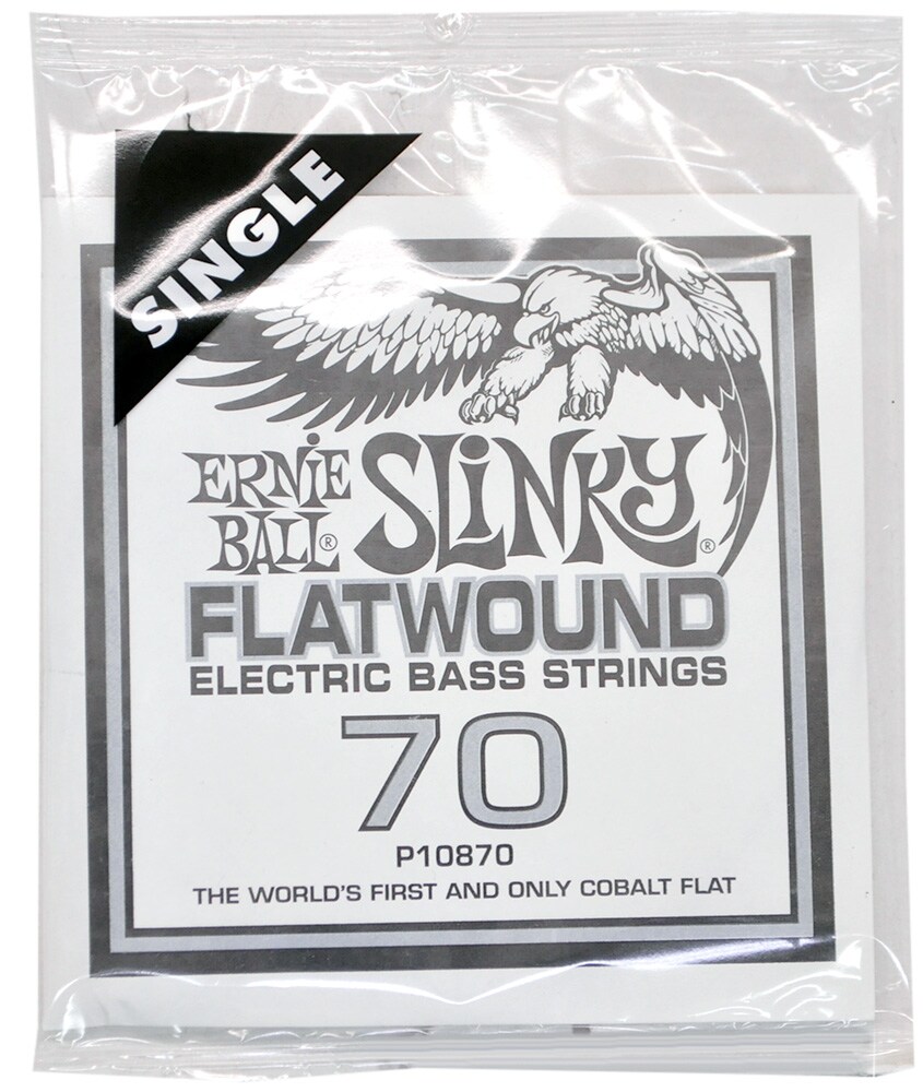 ERNIEBALL/.070 Slinky Flatwound Electric Bass String Single