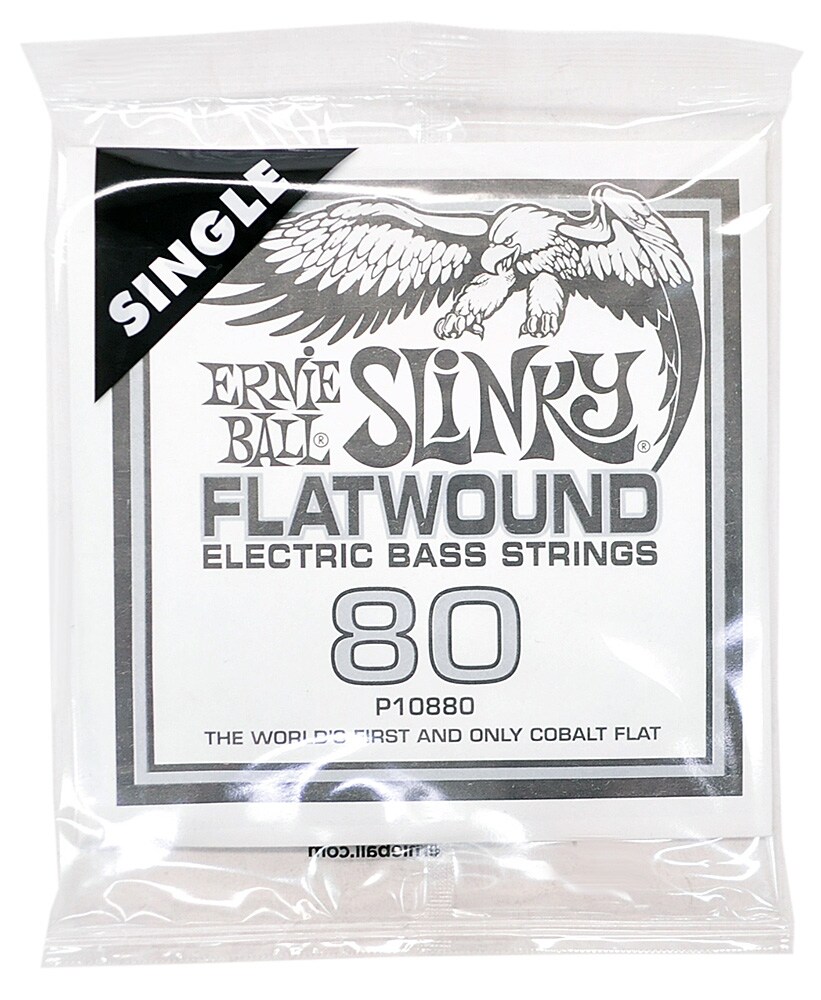 ERNIEBALL/.080 Slinky Flatwound Electric Bass String Single