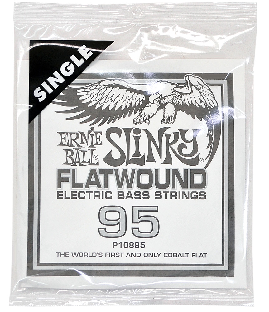 ERNIEBALL/.095 Slinky Flatwound Electric Bass String Single