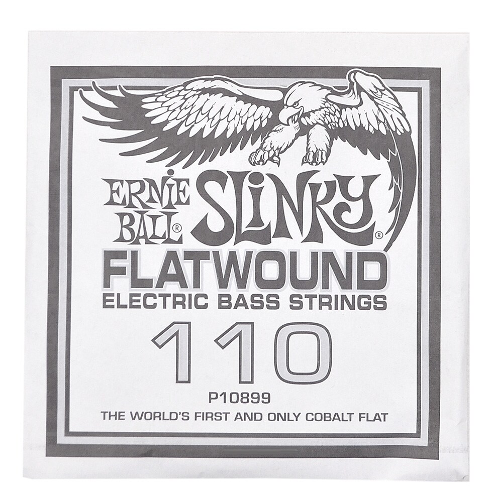 ERNIEBALL/.110 Slinky Flatwound Electric Bass String Single