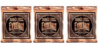 ERNIE BALL / EVERLAST COATED PHOSPHOR　MEDIUM LIGHT、3パックセット