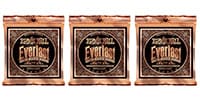 ERNIE BALL / EVERLAST COATED PHOSPHOR EXTRA LIGHT、 3パックセット