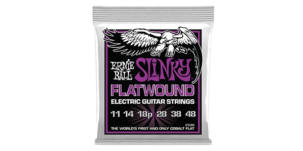 POWER SLINKY FLATWOUND ELECTRIC GUITAR STRINGS 11-48 GAUGE