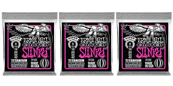 ERNIE BALL / Coated Super Slinky #3123、 3パックセット