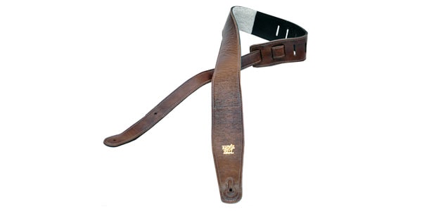 ERNIE BALL / 4138 2.5" ADJUSTABLE ITALIAN LEATHER STRAP WITH FUR PADDING