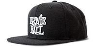 ERNIE BALL / Black with White Stacked Logo Hat