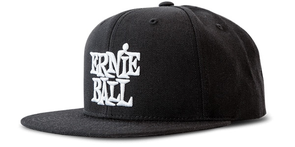 ERNIE BALL ( アーニー・ボール )  / Black with White Stacked Logo Hat