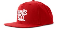 ERNIE BALL / Red with White Stacked Logo Hat
