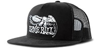 ERNIE BALL / Black with White Eagle Logo Hat