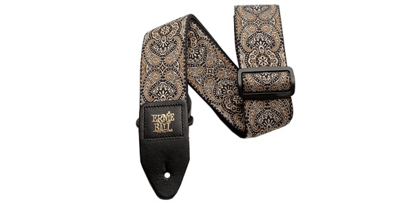 ERNIE BALL ( アーニー・ボール ) / 4163 Gold & Black Paisley Jacquard Strap