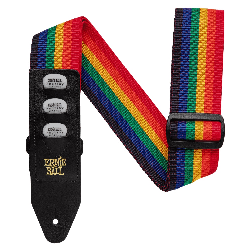 ERNIEBALL/PICKHOLDER STRAP RAINBOW