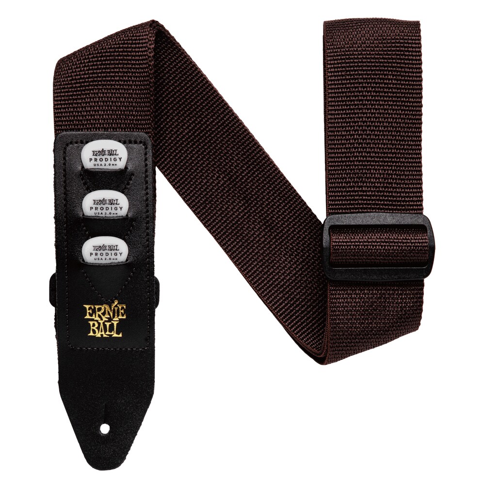 ERNIEBALL/PICKHOLDER STRAP BROWN