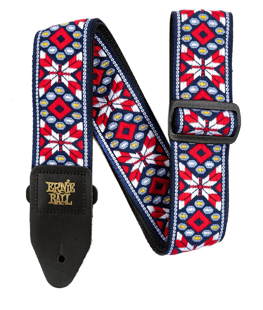 ERNIEBALL/4639 Taos Fire Red Jacquard Strap