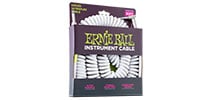 ERNIEBALL 30&#039; COILED STRAIGHT / ANGLE INSTRUMENT CABLE - WHITE#6045