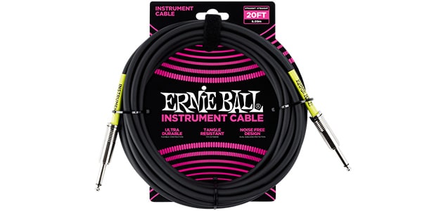 ERNIE BALL / Classic Instrument Cable Straight/Straight 20ft Black
