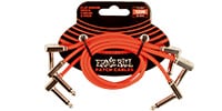 ERNIE BALL / Flat Ribbon Patch Cable 12in Red 3 Pack