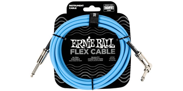 ERNIE BALL ( アーニー・ボール )  / Flex Instrument Cable Straight/Angle 10ft Blue