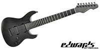 EDWARDS E-SN-24 FIXED 7ST　See Thru Black Satin　7弦ギター