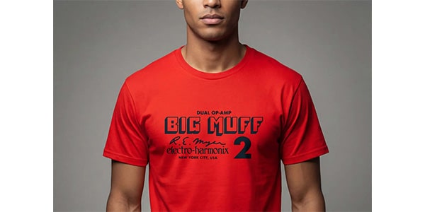 ELECTRO-HARMONIX ( エレクトロハーモニックス ) / T-SHIRT - Big Muff 2 in Red - Sizes M