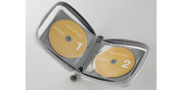 ELECOM / CCD-H24WH DVD/CD対応ファスナーケース画像3